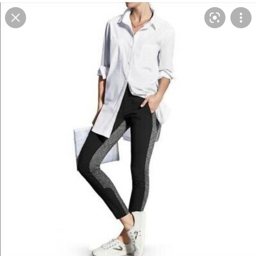 Athleta Highline Hybrid Ankle Tights Black/Black    adventure travel 8